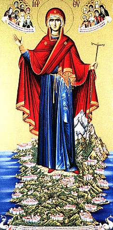 Икона Пресвятой Богородицы "Экономисса или Игумения горы Афонской"