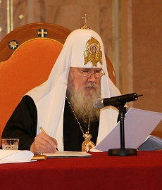 Выступление Святейшего Патриарха Алексия II (фото – Седмица.ru)
