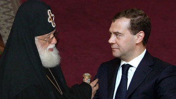 Беседа Президента России Дмитрия Медведева и Католикоса-Патриарха всея Грузии Илии II