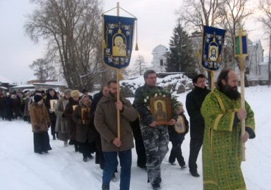 Крестный ход в селе Сура 2 января 2009 года