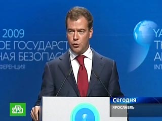 Выступление Дмитрия Медведева (кадр НТВ)