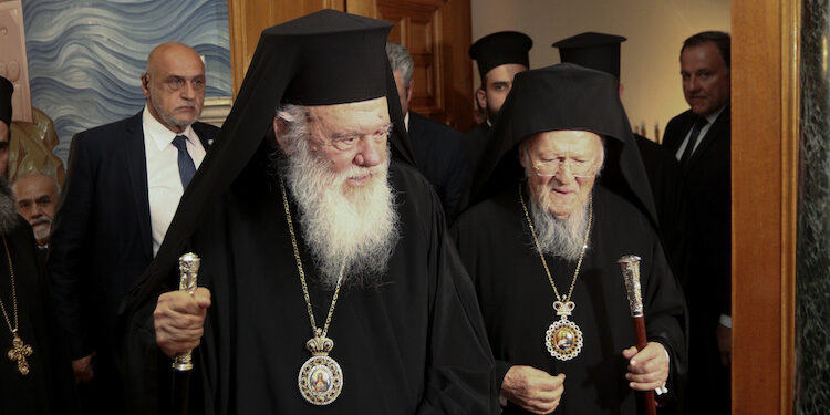 Архиепископ Афинский Иероним и Константинопольский Патриарх Варфоломей