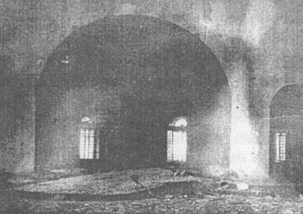 Алтарь Предтеченской церкви, где под слоем песка и штукатурки была найдена часть архива Тамбовского губвоенкома